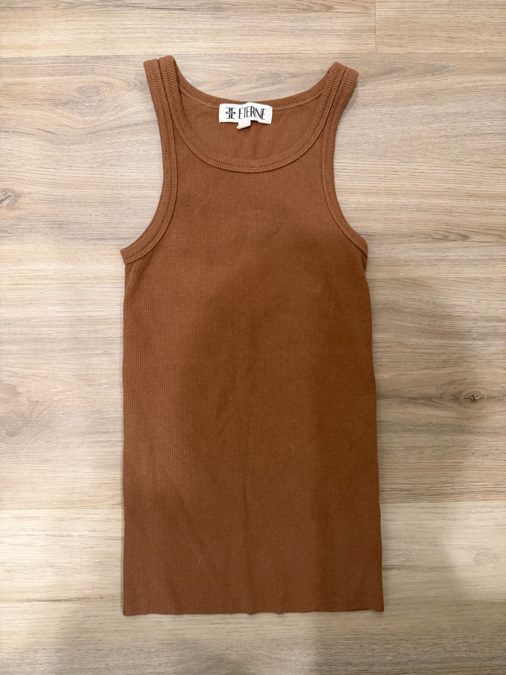 Eterne High Neck Ribbed Tank Top - Picture 2 of 5